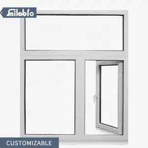 Foshan gülümseme broş tasarım yüksek kalite UPVC pencereler Pvc profil pencere ve kapı Upvc sürgülü/salıncak pencereler