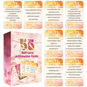 Cartes d'affirmation de l'amour-propre, ensemble de 55 cartes en papier pour une pensée positive et une croissance émotionnelle - Product Image 2