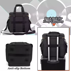 Boîte de <span class=keywords><strong>rangement</strong></span> d'album vinyle de voyage de haute qualité avec séparateur porte sac de disque vinyle sac de disque portable sac de CD extérieur Portable - Product Image 3