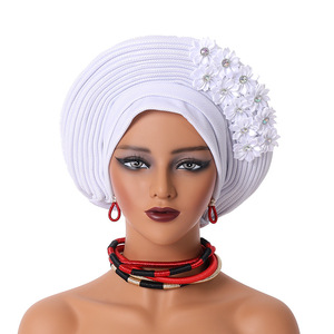 Vente en Gros 2025 Nouvelle Arrivée Chapeau Turban à Strass pour Fille Magnifique Turban en Pierres Africaines Chapeaux de Luxe pour <span class=keywords><strong>Femme</strong></span> Mariage Foulard - Product Image 4