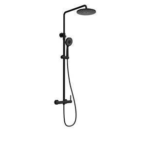 All Copper Three Function Shower Set With Dual Temperature Control Wall <b>Mounted</b> For Bathroom Home Hotel - Product Image 4