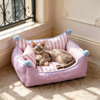 Lit pour chat et chien toutes saisons, style canapé moderne, coussin de couchage avec dossier surélevé, nid de sommeil pour chat, fournitures pour animaux de compagnie en gros