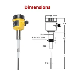 מד רמת התאמה לתדרי רדיו ליישומים רחבים לבקרת מפלס נוזלים במיכל תעשייתי ומערכת תהליך - Product Image 1