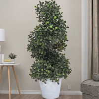 H48CM Milan Intérieur/Extérieur Spirale Topiaire Arbre Artificiel Bonsaï Buis Plantes Herbe Topiaire pour Mariage Décoratif