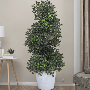 H48cm Milan trong nhà/ngoài trời xoắn ốc <span class=keywords><strong>topiary</strong></span> cây nhân tạo Bonsai gỗ Hoàng Dương cây cỏ <span class=keywords><strong>topiary</strong></span> cho đám cưới trang trí - Product Image 6