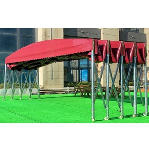 Tente de stockage mobile à structure en acier pour salons professionnels et événements, type entrepôt, avec système push-pull - Product Image 1