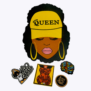 Chất Lượng Cao In Rose Vá Thêu Màu Đen Cô Gái Kỹ Thuật Số Sắt Trên Sticker Thêu Vá Tùy Chỉnh Thêu Chữ Vá - Product Image 1