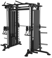 Machine Smith multifonctionnelle commerciale tout-en-un pour la musculation, rack de puissance robuste avec croisement de câbles