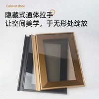 Armoire de cuisine profil G, vitrine en aluminium avec porte en verre, porte en verre trempé pour placard