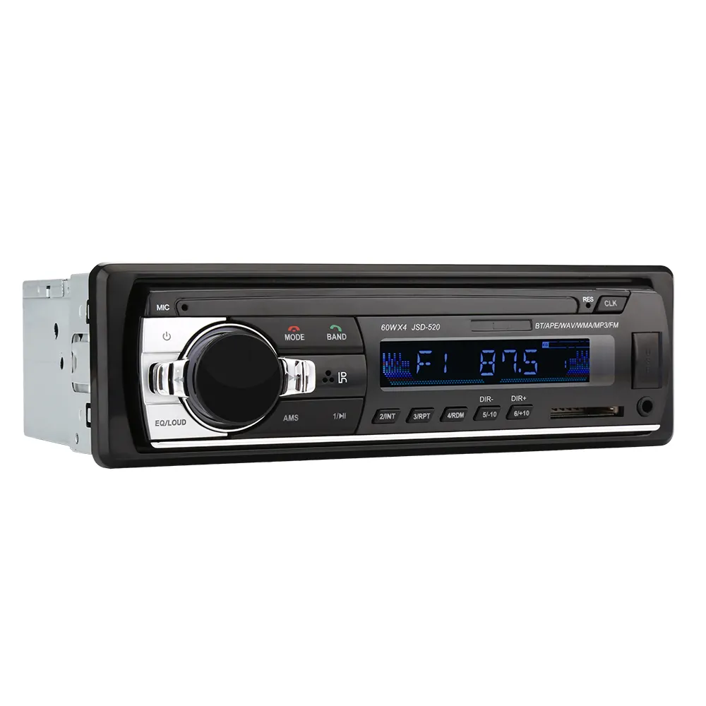 JSD520-Radio estéreo para coche, reproductor de MP3 Digital, 60Wx4, FM, Audio estéreo con entrada auxiliar de tablero