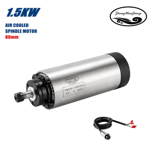 Moteur de broche CNC refroidi par air Zhong Hua Jiang 1,5 kW ER11 80 mm 4 roulements 110 V/220 V 10000-24000 tr/min 1,2 Nm de couple - Product Image 1