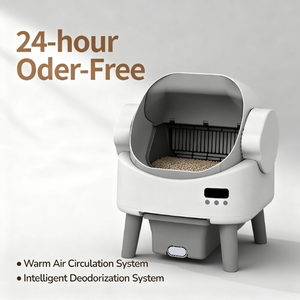 Lettiera per Gatti Intelligente Autopulente con Controllo APP, <span class=keywords><strong>a</strong></span> Tetto Aperto, Grande Capacità, Doppia Sicurezza con Sensori Anti-Pizzicamento per Più Gatti - Product Image 5