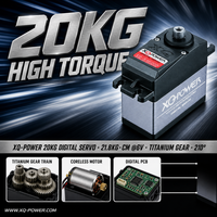 Servomoteur numérique sans noyau XQ POWER 20KG avec engrenage en titane, étanche, 210 degrés, pour voitures RC, bateaux, avions et ailes fixes