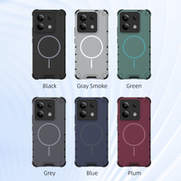 Étui de téléphone magnétique sans fil à chargement sans fil, protection renforcée TPU+PC, prix d'usine personnalisé, pas cher, pour Redmi Note 13 Pro