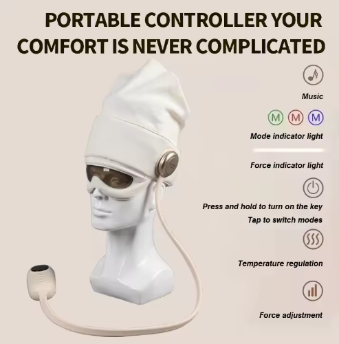 Air Compression Head Massager Relax Scalp Massage 4 Modes Eye and Head Massage