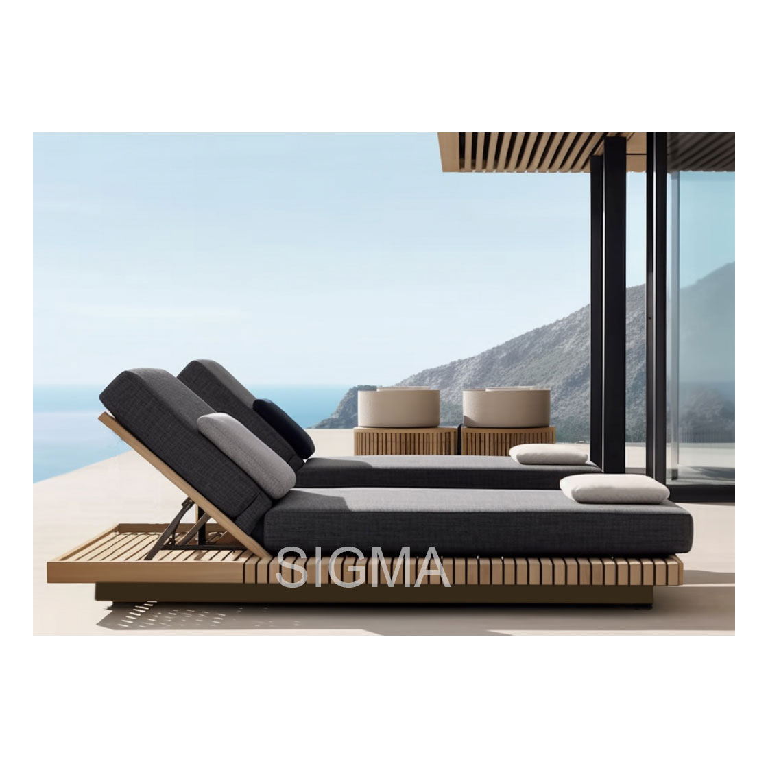 Custom High Quality Modernos Estilo Modern Design Low Price Comfort Outdoor Garden Set Furniture Patio Lounge 2 Seater Sofa