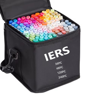 Ensemble de 168 marqueurs à alcool avec double embout, pinceau et burin, stylos permanents pour coloriage pour adultes, dessin d'anime, illustration - Product Image 3