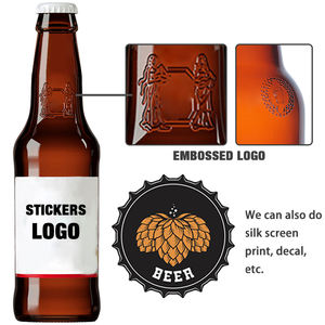 Botella de Vidrio Libre de BPA para Cervezas, Cócteles, Licores, Refrescos, Botella de Vidrio de Sílex para Elaboración Casera de <span class=keywords><strong>Cerveza</strong></span>, Bebidas y Fiestas - Product Image 5