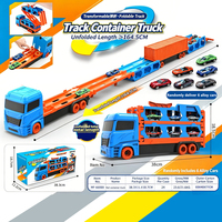 Circuit de course pliable à double étage en plastique moulé sous pression, avec six voitures télécommandées à l'échelle 1:24, jouet pour enfant, cadeau, nouvelle collection