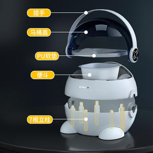 Bacinica de Viaje para Bebés Pace con Almohadilla Suave de PU y 7 Patas de Apoyo para Uso Portátil - Product Image 1