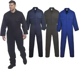 Wholesale In Stock Outdoor Industrial Work Wear Uniforms Cleaner Work Clothes Overalls Workwear Coverall For Mens