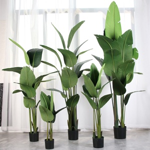 Plantes tropicales artificielles 6ft /5ft /4ft palmier bananier voyageur pour la décoration de paysage vert de bureau - Product Image 6