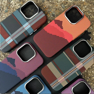 Étui de téléphone magnétique antichoc en fibre de carbone de style professionnel pour iPhone 16 14 Pro Max, housses de téléphone chics pour - Product Image 2