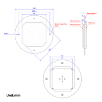 Antena GNSS RTK de Precisión GPS GLONASS BeiDou 5dBi de Alta Ganancia, Antena Activa Vertical con Conector Roscado para Mapeo, Compatible con OEM