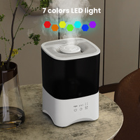 Humidificateur d'air à ultrasons à ions négatifs avec lumière LED de style moderne, corps en plastique, certifié ROHS, 5L, mini, faible bruit