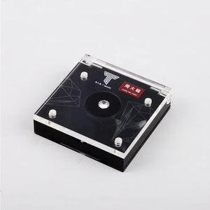 Espositore per Gioielli in Acrilico Ecologico Moderno con Logo Personalizzato, Porta Gemme Trasparente Nero Piccolo Quadrato - Product Image 6
