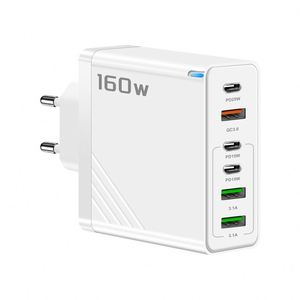 New Fast Charging Wall PC+ABS Fire Retardant Material QC3.0 3USB 3PD <b>UK</b> US EU CE Mobile Phone Charger for iPhone - Product Image 1
