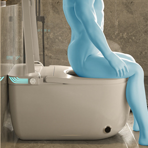 2025 conception japonaise toilette intelligente multifonction télécommande salle de bain ensemble en céramique allongé bol siège chauffage s-trap coulé - Product Image 3
