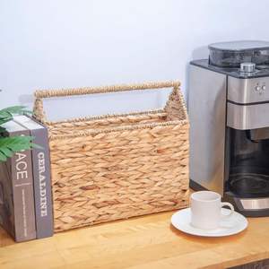 ตะกร้าหวายสำหรับใส่นิตยสารพร้อมที่จับสำหรับหนังสือพิมพ์ - Product Image 3