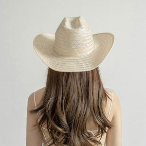 Wholesale Men Women Wide Brim Panama <b>Straw</b> Beach <b>Hat</b> Luxury High Quality Sisal Hemp Cowboy <b>Hats</b> - Product Image 2