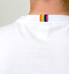 Taglio dritto, girocollo e stampa in gomma di cotone Color arcobaleno ragazzo LOVE Private Label maniche corte t Shirt Crop <span class=keywords><strong>Top</strong></span> per gli uomini - Product Image 2