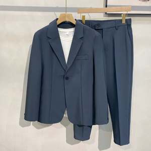 Costume homme 3 pièces, ensemble de costume homme haut de gamme, costume homme décontracté pour affaires, couleur unie, costume homme formel adapté aux réunions d'affaires - Product Image 3