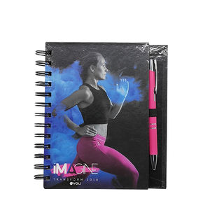 Art Print <b>Spiral</b> Binding Eco-friendly Paper PP Hardcover 100 Sheets A4 A5 Recycled Lines Planner <b>Notebook</b> with Pen - Product Image 1