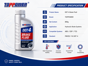 <span class=keywords><strong>Liquide</strong></span> <span class=keywords><strong>de</strong></span> <span class=keywords><strong>Frein</strong></span> TOPPOWER DOT4 à Base d'Éther Glycolique 500ml pour Systèmes <span class=keywords><strong>de</strong></span> Freinage Hydrauliques <span class=keywords><strong>de</strong></span> Motos et Voitures – Lubrifiants et Nettoyants pour Entretien Mécanique - Product Image 3