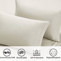 Ensemble de literie en microfibre de haute qualité, drap de lit uni personnalisé