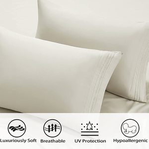 고품질 맞춤형 단색 침대 시트 침구 세트 마이크로파이버 침대 시트 침구 세트 - Product Image 2