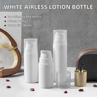 Botol Pompa Plastik Tanpa Udara 5ml untuk Krim Wajah, Lotion, Pembersih Wajah, Warna Putih, Bahan PP PCR, Model Silinder, dengan Tutup Crimp, Promo Hot Sale