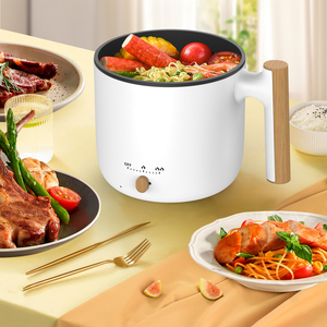 Olla Eléctrica Portátil de 1.3L, Sartén de 600W con Calentamiento Rápido, Revestimiento Antiadherente, Acero Inoxidable, Control de Temperatura, Vidrio Templado - Product Image 2