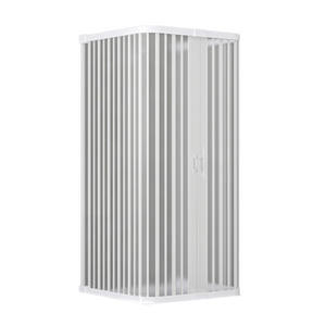 Mampara de Ducha de Esquina de 3 Lados de 95x95x95cm, Puerta Corredera sin Marco, Acero Inoxidable de 6mm con Diseño de Cono Plegado, para Uso Exterior en Dormitorios - Product Image 1