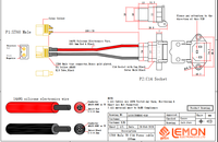 Câble adaptateur Amass XT60 vers IEC320 C14 à montage sur panneau, câble électronique en silicone 14AWG pour station d'alimentation de serveur UPS