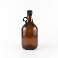 Bouteille en verre brun vide de 2500 ml avec bouchon à vis, personnalisable avec logo, pour la fabrication artisanale de vin de fruits et la fermentation à domicile - Vente en gros usine