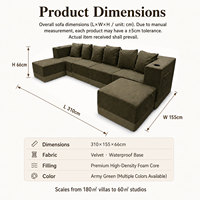 Fabricant de canapés sur mesure OEM ODM, canapé sectionnel moderne pour salon, tissu velours, forme en L, faible MOQ, canapé compressible pour salon