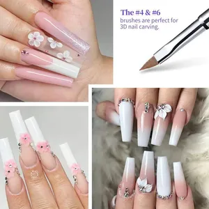 3/5PCS Acrylic Nail <b>Brushes</b> Set for Acrylic Powder Nail Glue Acrylic Application/Extension/Carving Nail Professional <b>Brushes</b> 15/ - Product Image 5