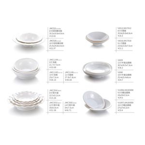 A8 <b>Melamine</b> Imitation Porcelain White Tableware: Large Lobster Bowl, Sauerkraut Fish Bowl, Boiled Fish Bowl, Deep Bowl, Large - Product Image 5
