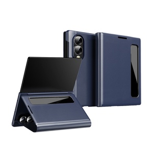 Étui de téléphone portable en cuir PU pour Samsung Z Fold 8 7 3 4 5 6 W26 avec fenêtre tactile intelligente, coque arrière de protection antichoc - Product Image 1