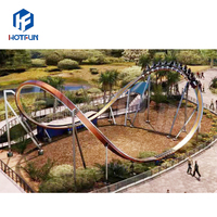 Manège à sensations fortes Mobiz Circle Roller Coaster pour parcs d'attractions commerciaux, avec capacité pour adultes